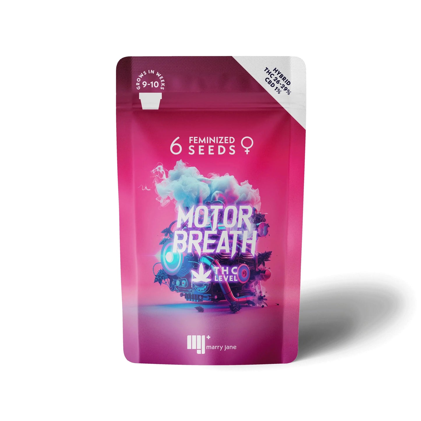 Motor Breath CBD cannabis seeds - premium indica-dominant hybrid with 26-29% THC from MarryJane
