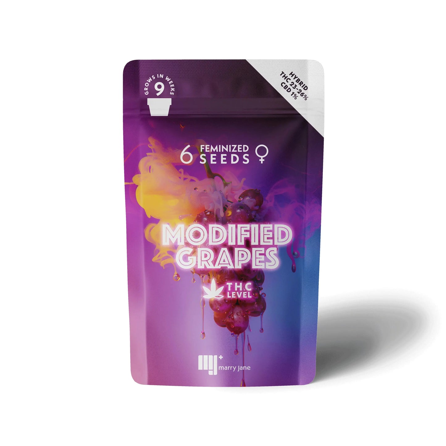 Modified Grapes CBD cannabis seeds - indica-dominant hybrid with sweet grape flavor and 23-26% THC